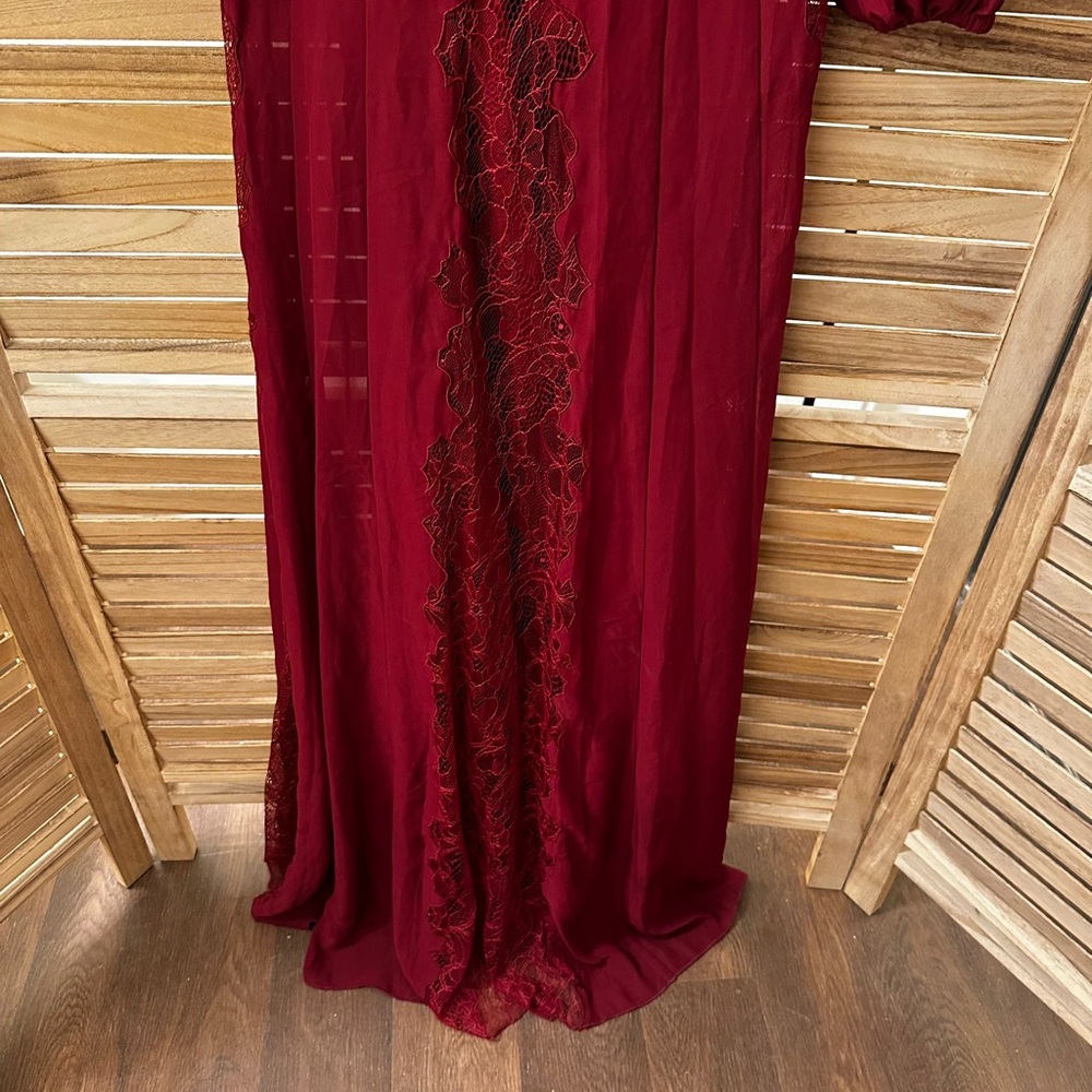 Stone Cold Fox Red Vermont Lacs Gown in burgundy size XS/S - Picture 7 of 10